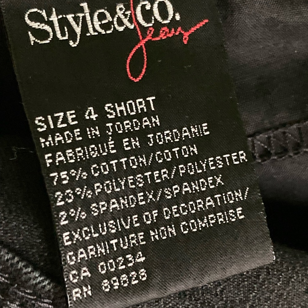 Women’s Tummy Control Straight Leg Black Jeans - Picture 3 of 8